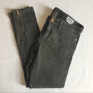 Anthropologie CLOSED brown denim Moto pants 24